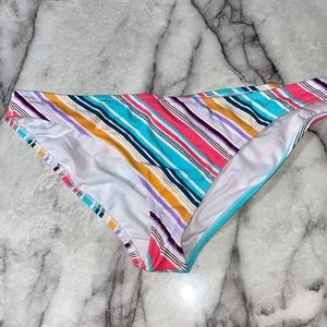 Jessica Simpson striped bikini bottoms